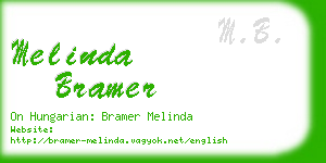 melinda bramer business card